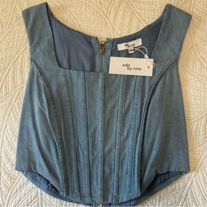 Edit by Nine Corset Demin Top
